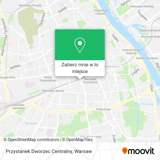 Mapa Przystanek Dworzec Centralny