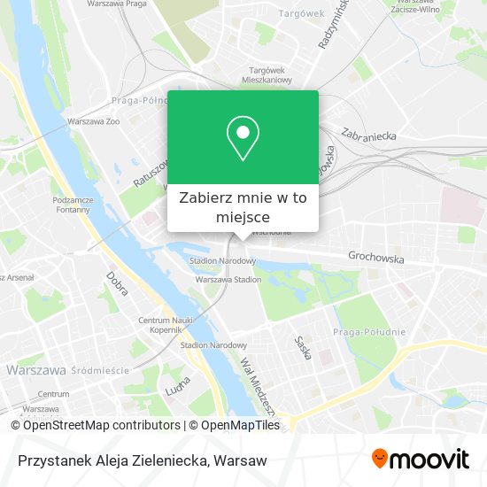 Mapa Przystanek Aleja Zieleniecka