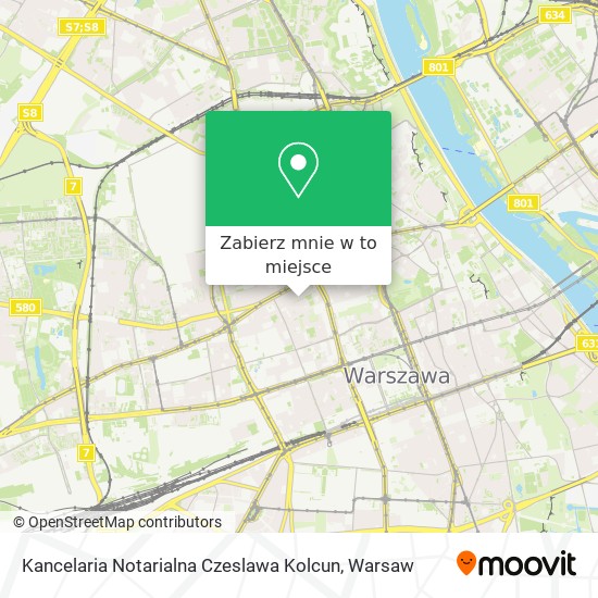 Mapa Kancelaria Notarialna Czeslawa Kolcun