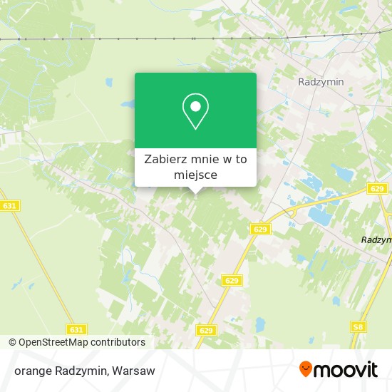 Mapa orange Radzymin