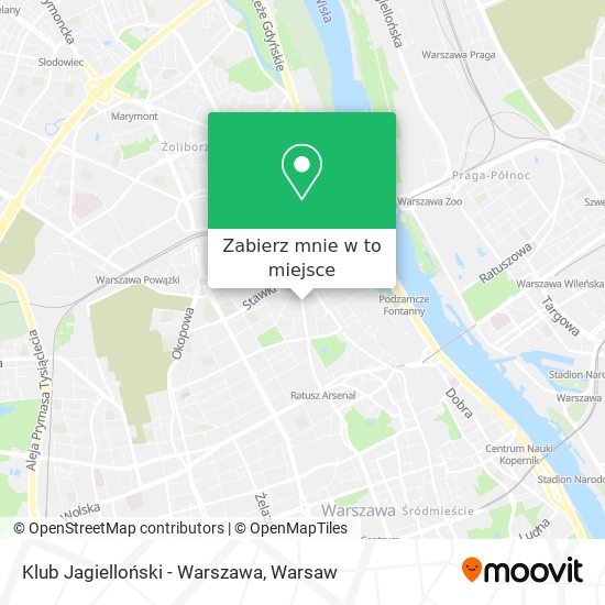 Mapa Klub Jagielloński - Warszawa