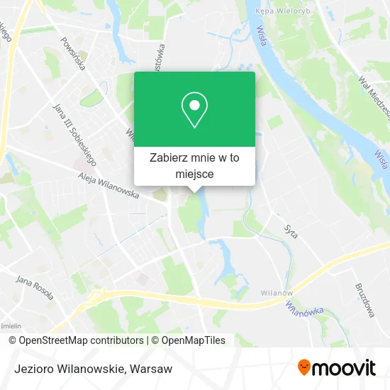 Mapa Jezioro Wilanowskie