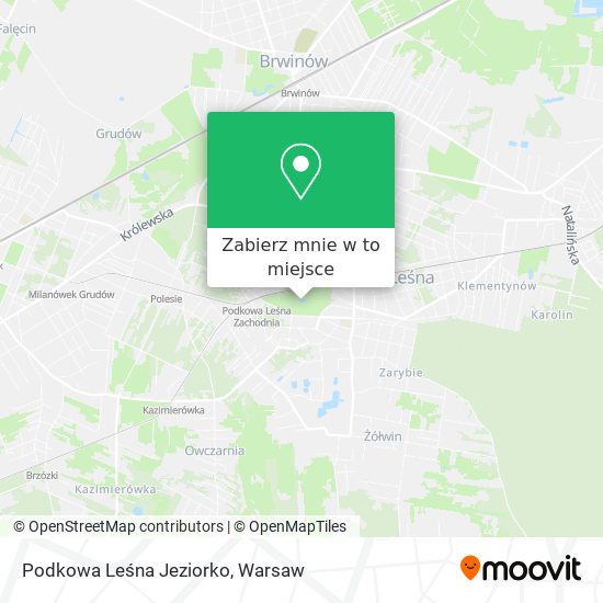 Mapa Podkowa Leśna Jeziorko