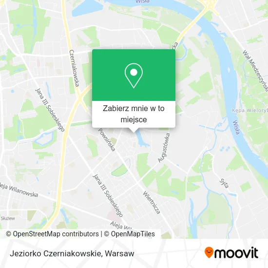 Mapa Jeziorko Czerniakowskie