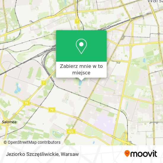 Mapa Jeziorko Szczęśliwickie