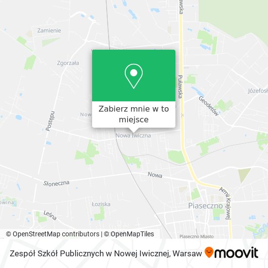 Mapa Zespół Szkół Publicznych w Nowej Iwicznej