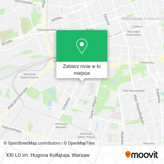 Mapa XXI LO im. Hugona Kołłątaja