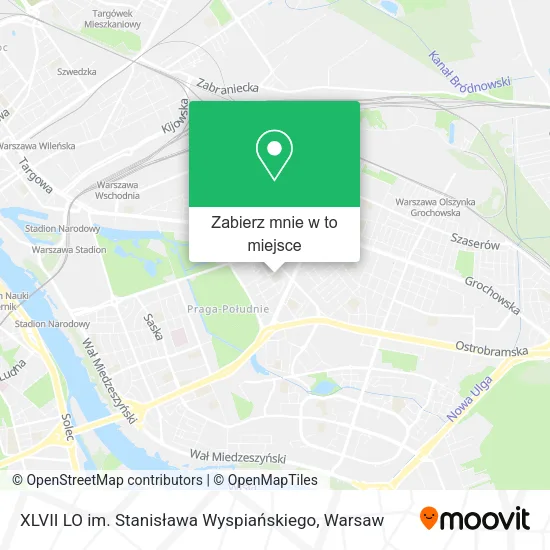 Mapa XLVII LO im. Stanisława Wyspiańskiego