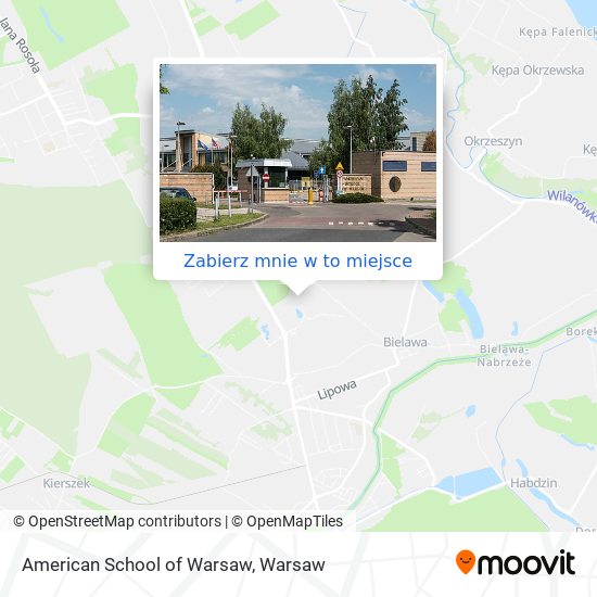 Mapa American School of Warsaw