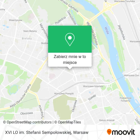 Mapa XVI LO im. Stefanii Sempołowskiej