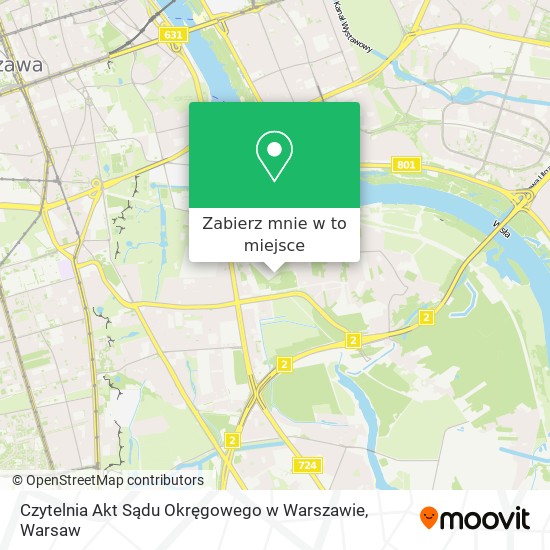 Mapa Czytelnia Akt Sądu Okręgowego w Warszawie