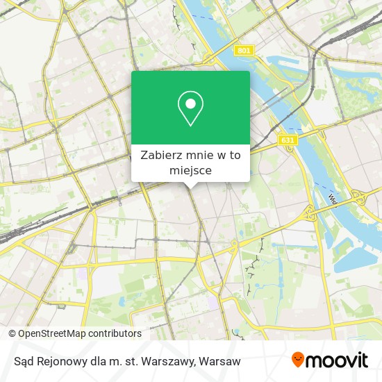 Mapa Sąd Rejonowy dla m. st. Warszawy