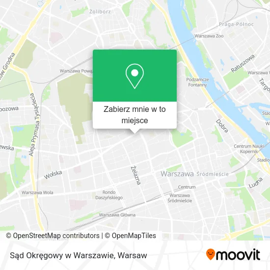 Mapa Sąd Okręgowy w Warszawie