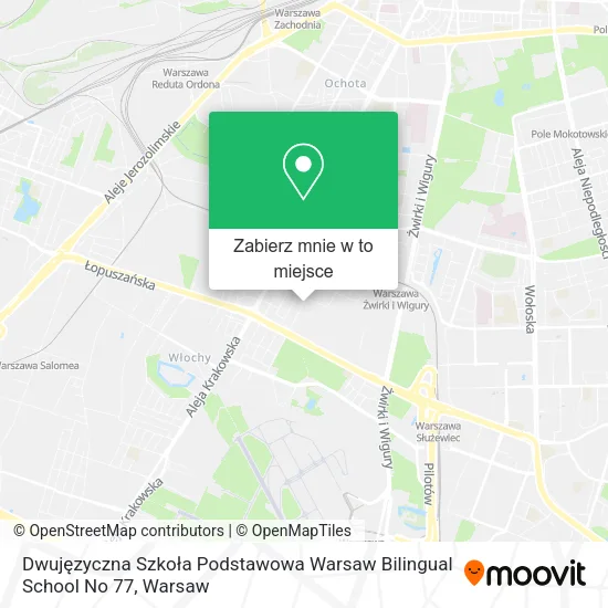 Mapa Dwujęzyczna Szkoła Podstawowa Warsaw Bilingual School No 77