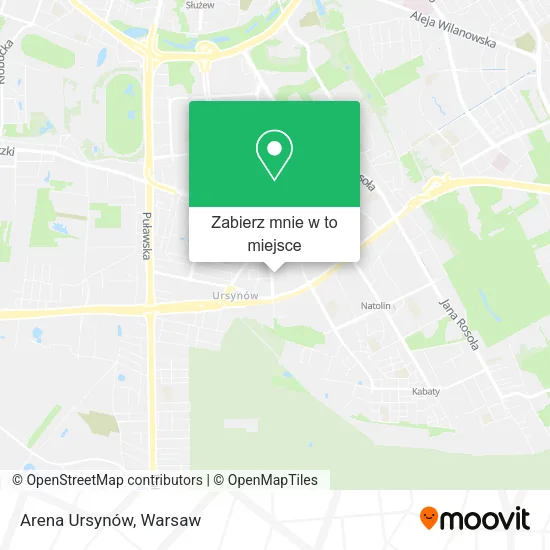 Mapa Arena Ursynów