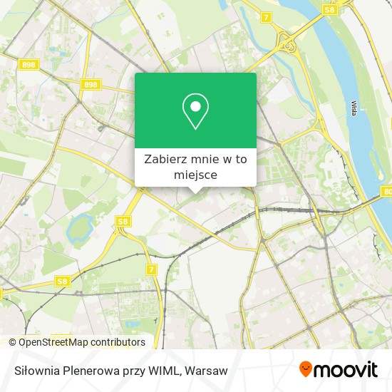 Mapa Siłownia Plenerowa przy WIML