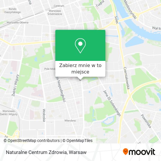 Mapa Naturalne Centrum Zdrowia