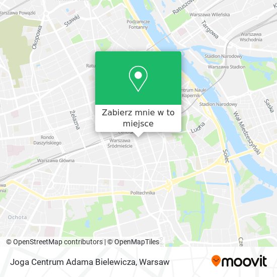 Mapa Joga Centrum Adama Bielewicza