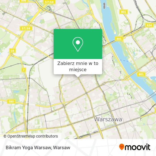 Mapa Bikram Yoga Warsaw