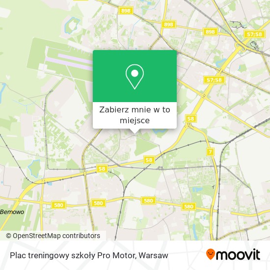 Mapa Plac treningowy szkoły Pro Motor