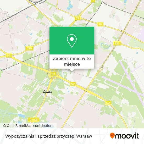 Mapa Wypożyczalnia i sprzedaż przyczep