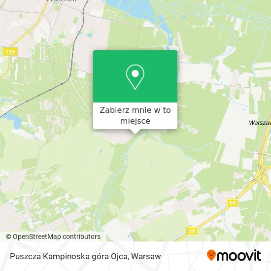 Mapa Puszcza Kampinoska góra Ojca