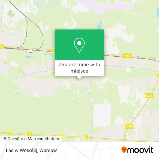 Mapa Las w Wesołej