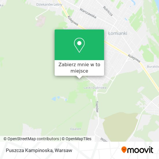 Mapa Puszcza Kampinoska