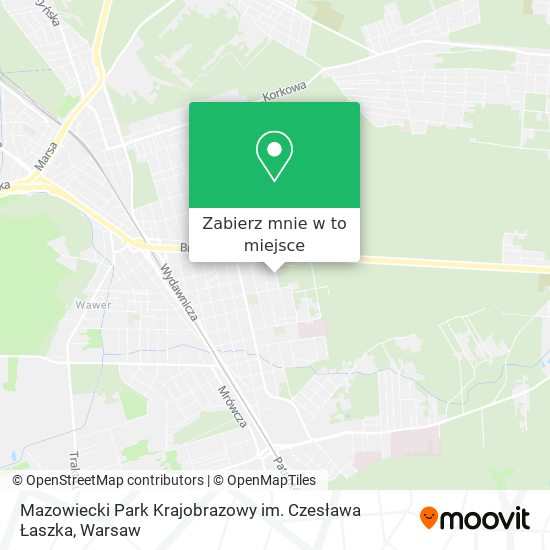 Mapa Mazowiecki Park Krajobrazowy im. Czesława Łaszka