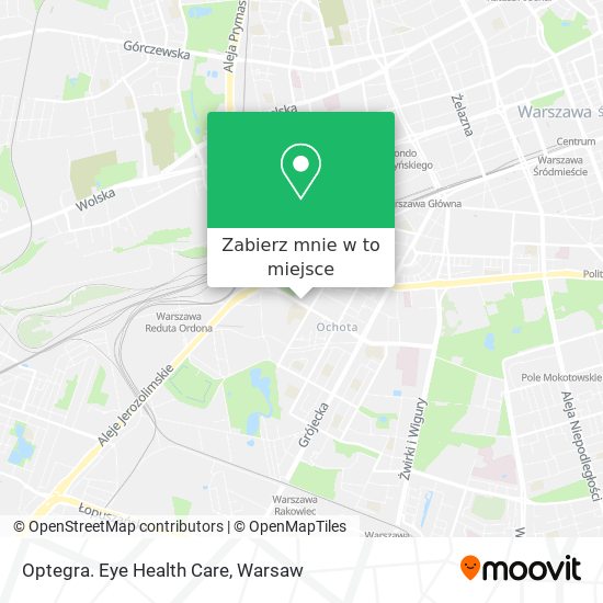 Mapa Optegra. Eye Health Care