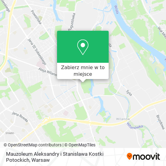 Mapa Mauzoleum Aleksandry i Stanislawa Kostki Potockich