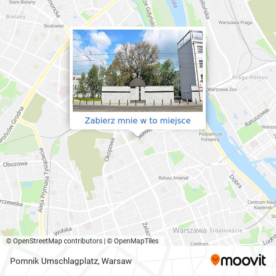 Mapa Pomnik Umschlagplatz