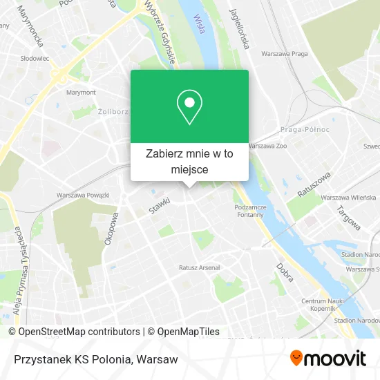 Mapa Przystanek KS Polonia