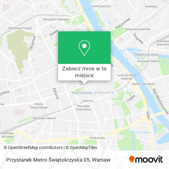 Mapa Przystanek Metro Świętokrzyska 05