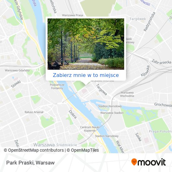 Mapa Park Praski