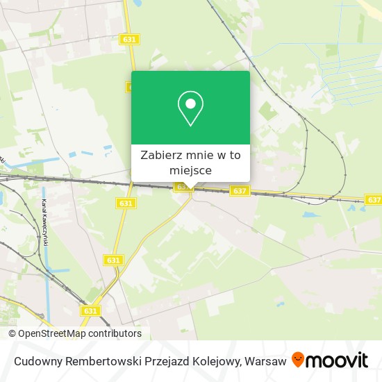 Mapa Cudowny Rembertowski Przejazd Kolejowy