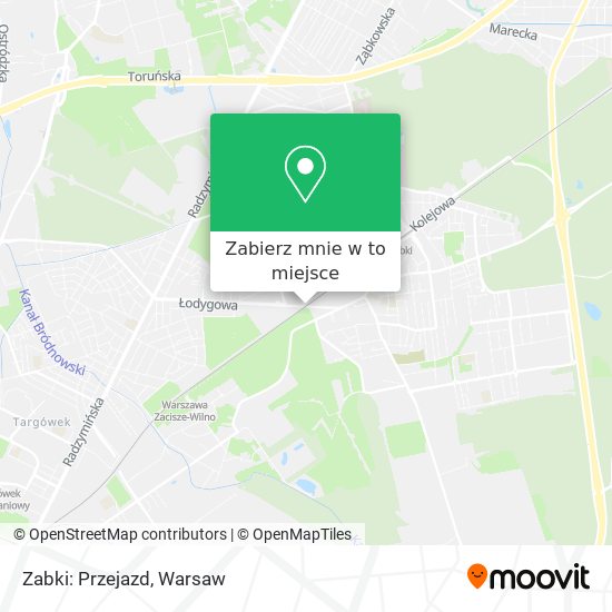 Mapa Zabki: Przejazd