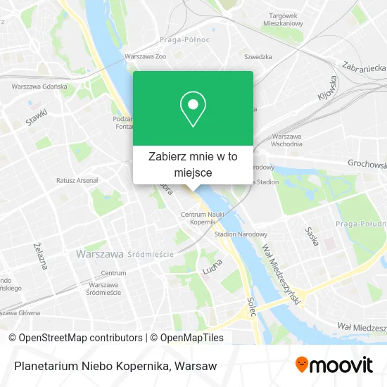 Mapa Planetarium Niebo Kopernika