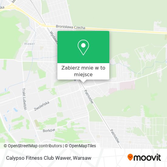 Mapa Calypso Fitness Club Wawer