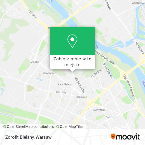 Mapa Zdrofit Bielany