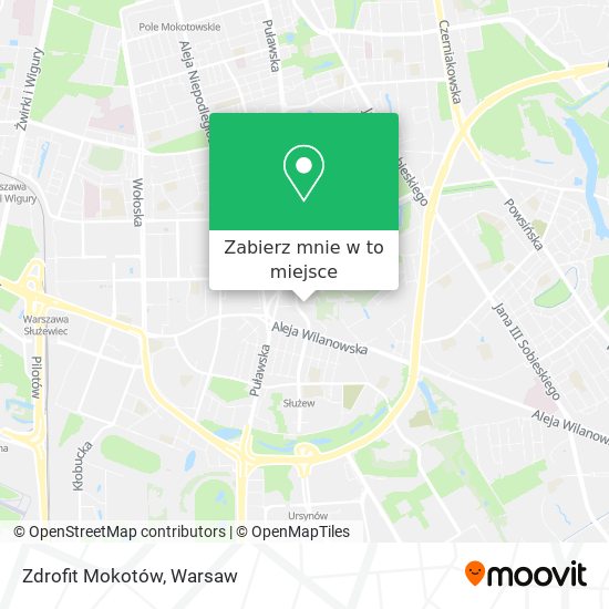 Mapa Zdrofit Mokotów