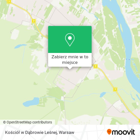 Mapa Kościół w Dąbrowie Leśnej