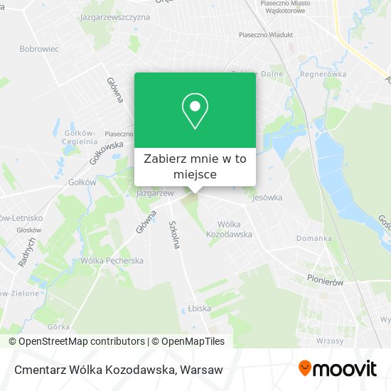 Mapa Cmentarz Wólka Kozodawska