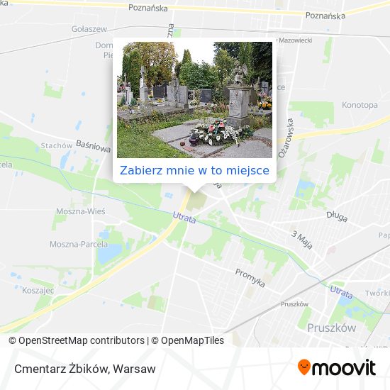 Mapa Cmentarz Żbików