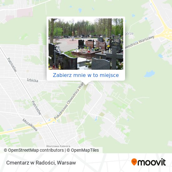 Mapa Cmentarz w Radości