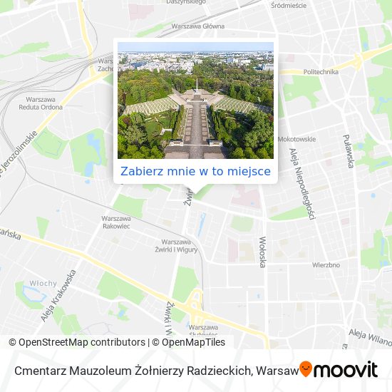 Mapa Cmentarz Mauzoleum Żołnierzy Radzieckich