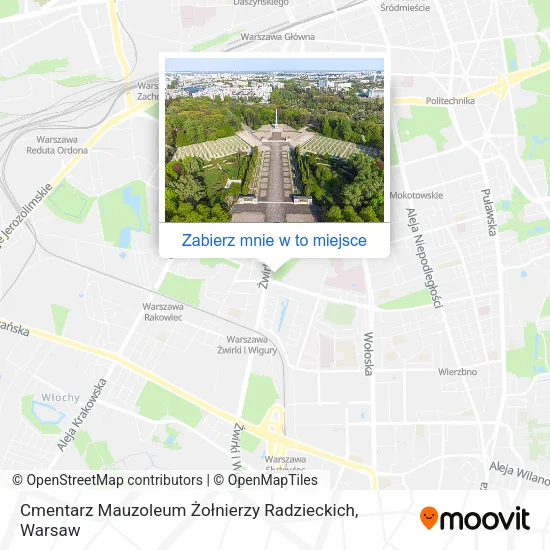 Mapa Cmentarz Mauzoleum Żołnierzy Radzieckich