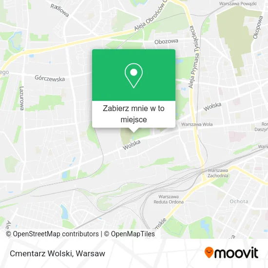 Mapa Cmentarz Wolski