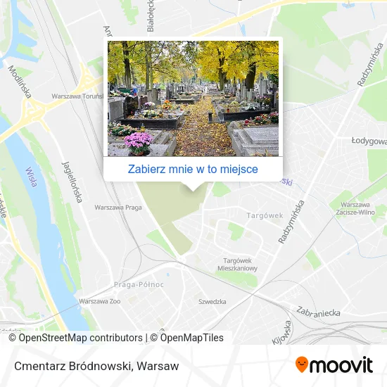 Mapa Cmentarz Bródnowski