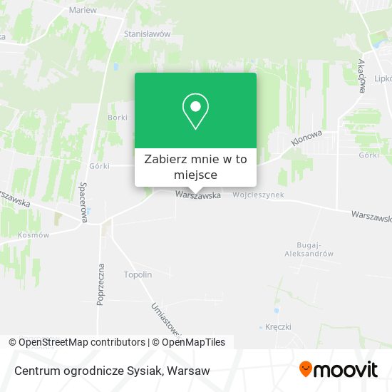 Mapa Centrum ogrodnicze Sysiak